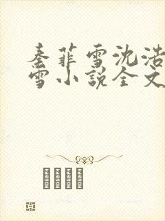 秦菲雪沈浩秦菲雪小说全文免费阅读求书