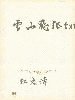 雪山飞狐txt
