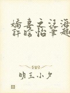 娇妻之泛海之舟许晗怡笔趣阁