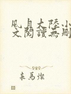 风月大陆小说全文阅读无删减