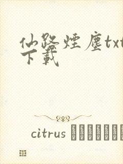 仙路烟尘txt下载