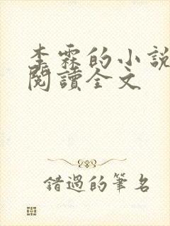 李霖的小说免费阅读全文