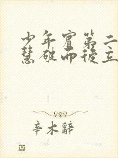 少年宾第二部珏慧破而后立封面