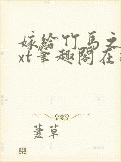 嫁给竹马之后txt笔趣阁在线阅读封面