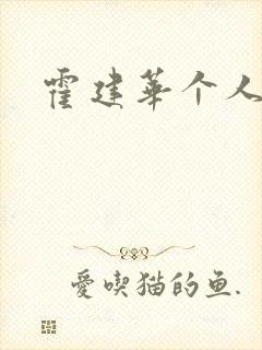 霍建华个人简历封面