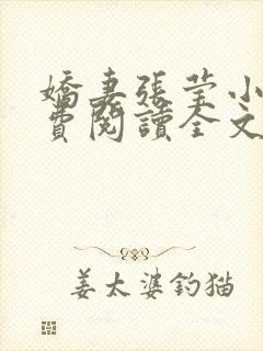 娇妻张莹小说免费阅读全文