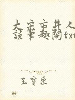 大宋市井人家小说笔趣阁txt