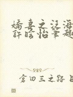 娇妻之泛海之舟许晗怡笔趣阁封面