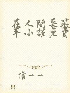 在人间采薇陆三平小说免费阅读封面