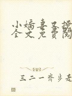 小娇妻又撩又甜全文免费阅读