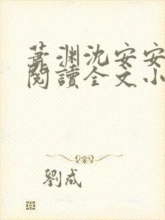 萧渊沈安安免费阅读全文小说