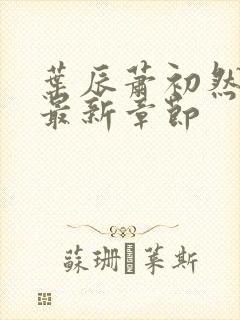 叶辰萧初然更新最新章节