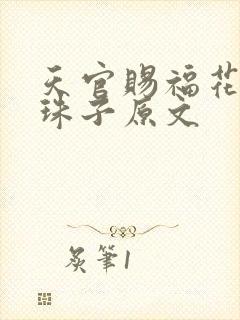 天官赐福花怜塞珠子原文