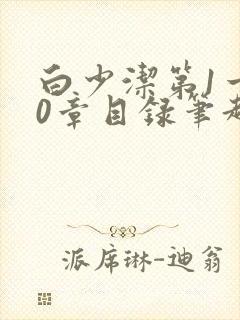 白少洁第1一40章目录笔趣阁