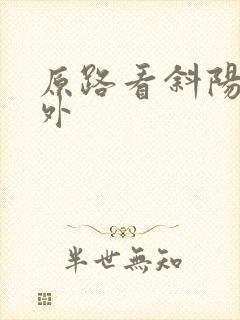 原路看斜阳 番外