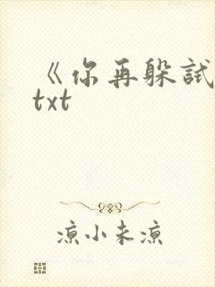 《你再躲试试》txt