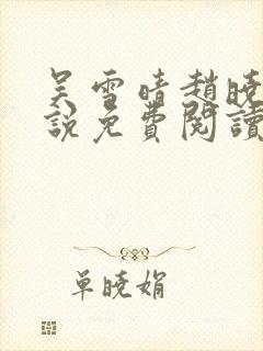 吴雪晴赵晓东小说免费阅读