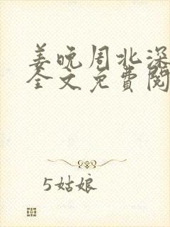 姜晚周北深小说全文免费阅读笔趣阁