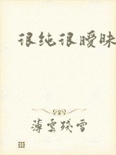 很纯很暧昧小说封面