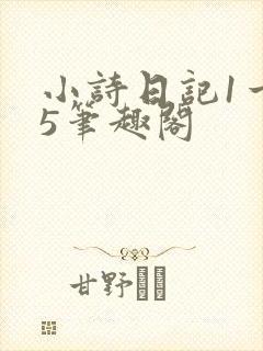 小诗日记1一15笔趣阁