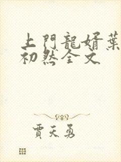 上门龙婿叶辰萧初然全文封面