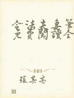 合法夫妻笔趣阁免费阅读全文封面