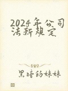 2024年公司法新规定封面