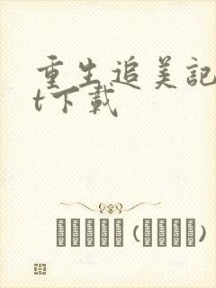 重生追美记txt下载封面