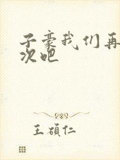 子豪我们再做一次吧封面