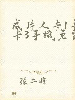 成片人卡1卡2卡3手机免费看封面