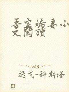 吾家娇妻小说全文阅读封面