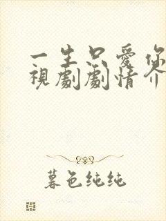 一生只爱你 电视剧剧情介绍