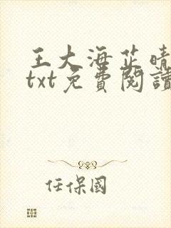 王大海芷晴小说txt免费阅读最新章节