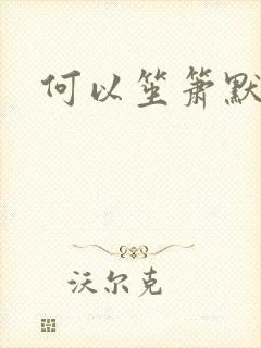何以笙箫默小说