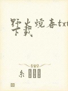 野火烧春txt下载