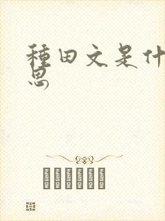 种田文是什么意思
