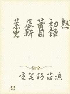 叶辰萧初然最快更新目录