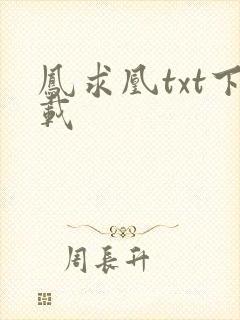 凤求凰txt下载封面