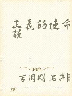 正义的使命 小说封面