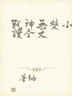 战神无双小说阅读全文封面