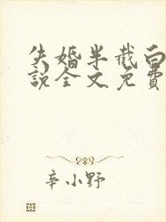 失婚半截白菜小说全文免费阅读