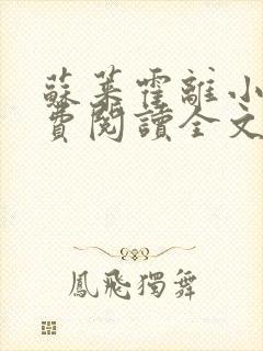 苏莱霍离小说免费阅读全文