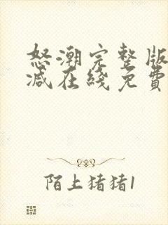 怒潮完整版未删减在线免费观看封面