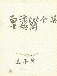 白洁txt全集笔趣阁封面