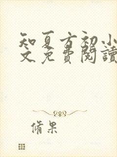 知夏方初小说全文免费阅读最新章节