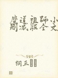 魔道祖师小说无删减版全文下载封面