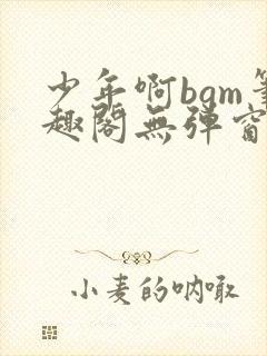 少年啊bgm笔趣阁无弹窗免费