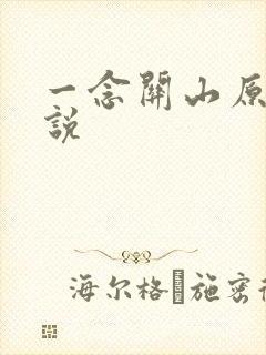 一念关山原著小说