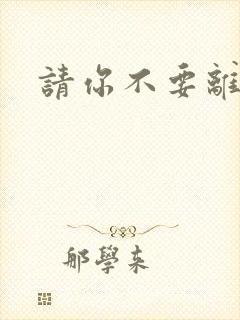 请你不要离开我封面