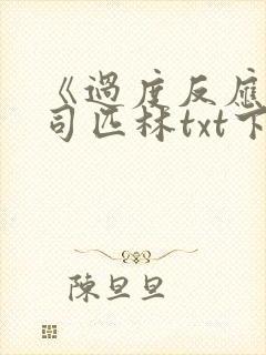 《过度反应》阿司匹林txt下载封面